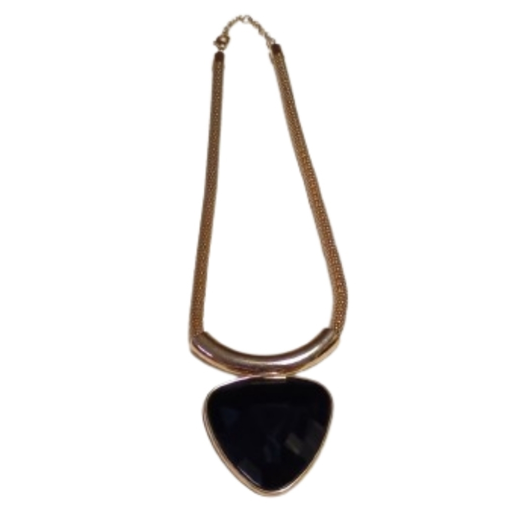 Vintage snake chain Black Resin necklace